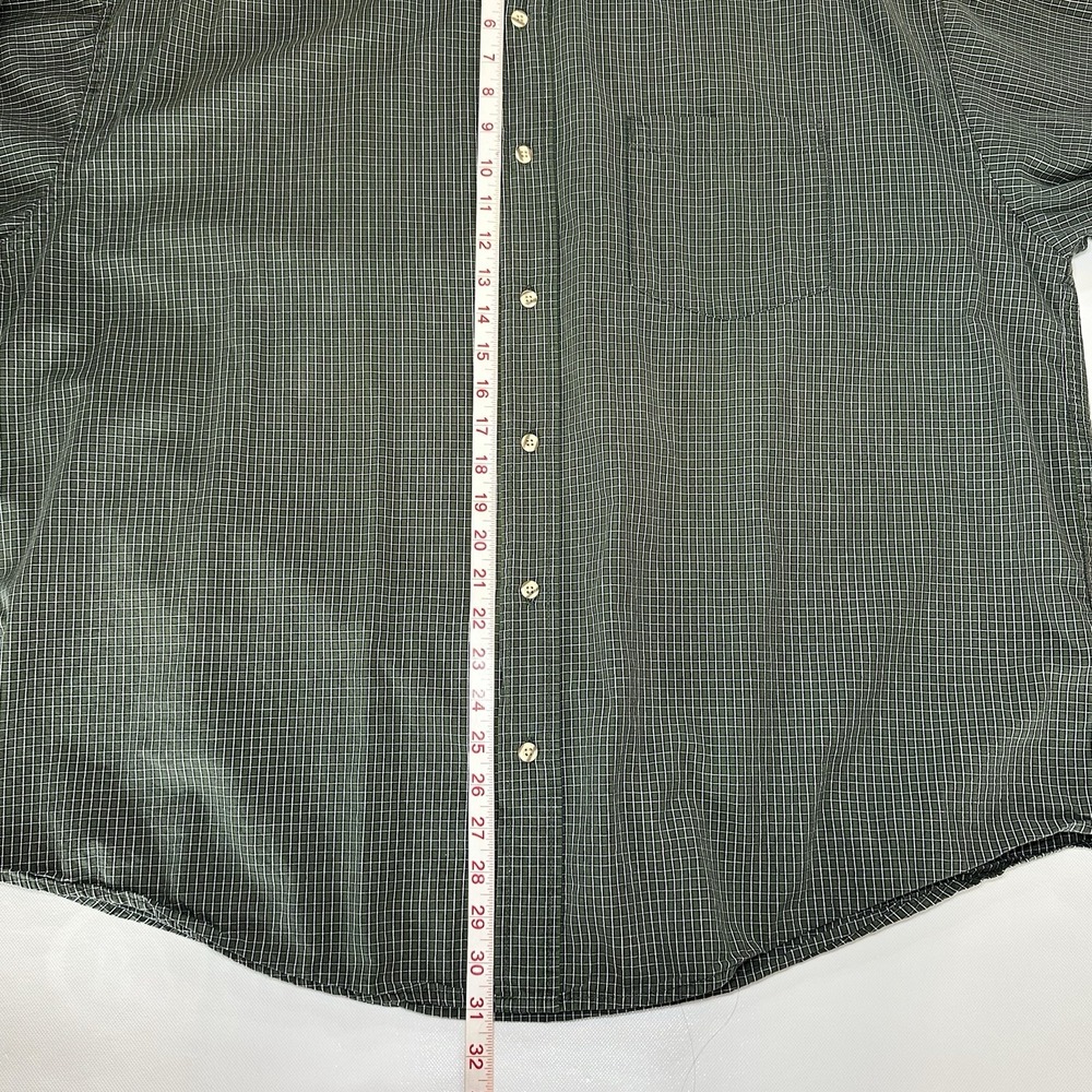 Wrangler Premium Quality Green Plaid Button Down Shirt Men's 2XL 100% Cotton Lon - Picture 5 of 9